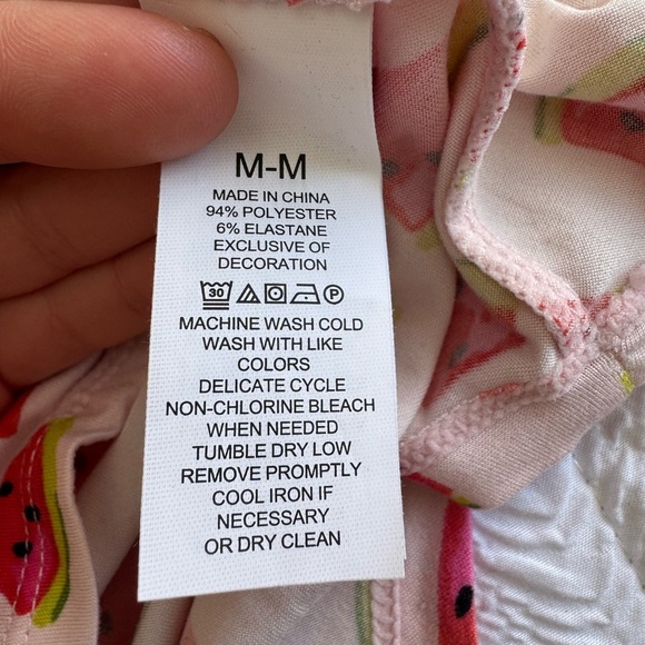 Kate Spade Brushed Jersey Short Sleeve Cropped PJ Set (Watermelon Slices) Size M - Picture 13 of 13